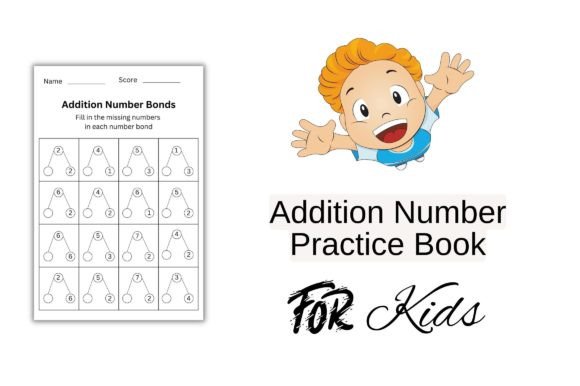 Addition Numbers Math Book for Kids Graphic Teaching Materials By printable