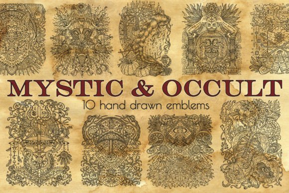 Mystic and Occult Emblem Art Graphic Illustrations By samiramay