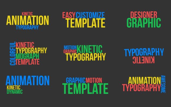 10 Kinetic Typography V1 | .Mogrt Gráfico Gráficos de Animação Por minnapicture