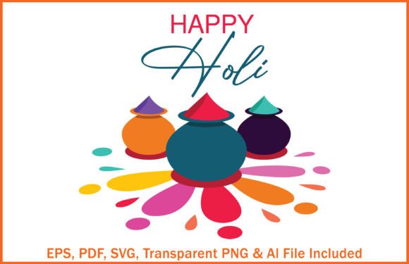 Happy Holi Festival Colorful Design. Graphic Print Templates By prantoart99
