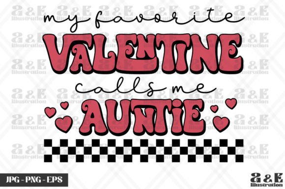 Retro Auntie Valentine's Day Grafik T-shirt Designs Von a&e Illustration