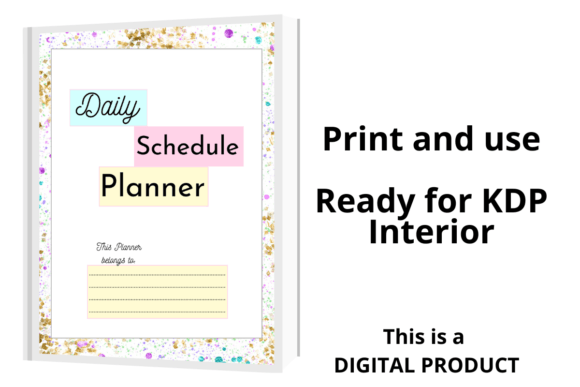 Daily Schedule Planner Glitters Grafik KDP-Interieurs Von Happy Sewing Time
