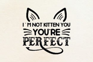 I ' M NOT KITTEN YOU YOU'RE PERFECT Graphic Print Templates By SVG STORE 1