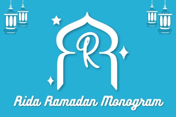 Rida Ramadan Monogram Dekorative Schriftarten Schriftart Von attypestudio