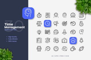 Time Management Icons Graphic Icons By upnowgraphic