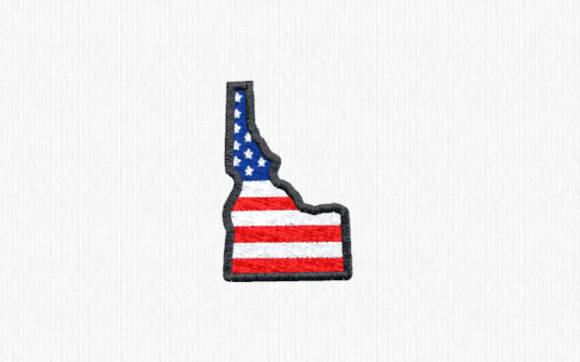 Patriotic Idaho North America Embroidery Design By Scrappy Remnants