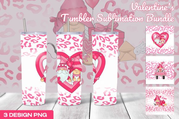 Valentine's Tumbler Sublimation Bundle Gráfico Plantillas Gráficas Por PIN Crafter