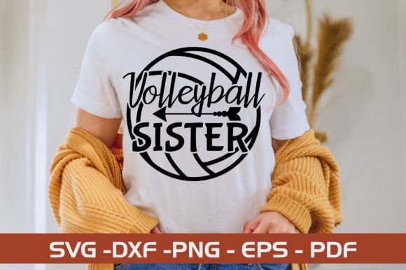 Volleyball Sister SVG Design Graphic Crafts By monidesignhat