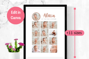 Baby First Year Canva Poster Graphic Print Templates By AestheticByNathalie 1