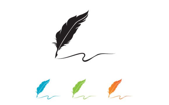 Feather Pen Write Sign Logo Template App Graphic Logos By Alby No