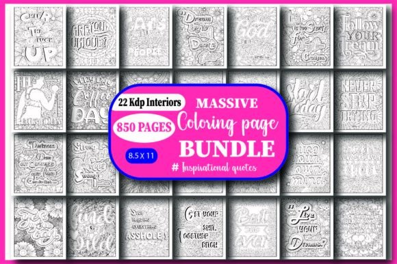 Massive Coloring Page Bundle Graphic Coloring Pages & Books Adults By Design Creator Press