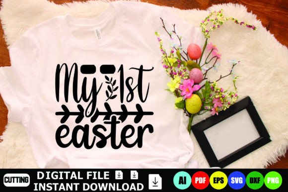 My 1st Easter Graphic T-shirt Designs By DesignShop24