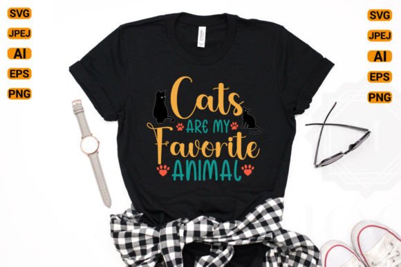 Trendy Cat Typography T Shirt Design Graphic T-shirt Designs By Store Hut