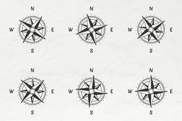 Wind Rose Compass Illustration Vector Grafik Druckbare Illustrationen Von Raw Materials Design