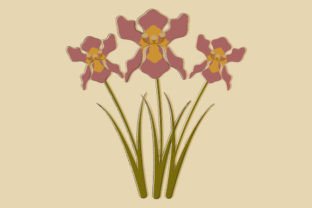 Vintage Botanical Illustration - Iris Spring Craft Cut File By Creative Fabrica Crafts 1