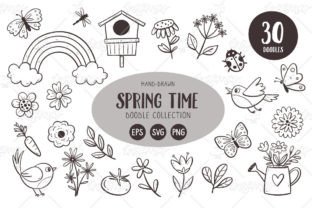 Spring Doodle Collection Graphic Objects By insemar 1