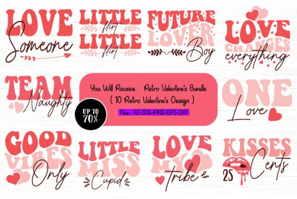 Valentine's Day Retro Design Bundle Graphic Crafts By BEST DESINGER 36