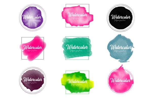 Watercolor Logo Vector Pack Graphic Logos By BRP Graphics Zone