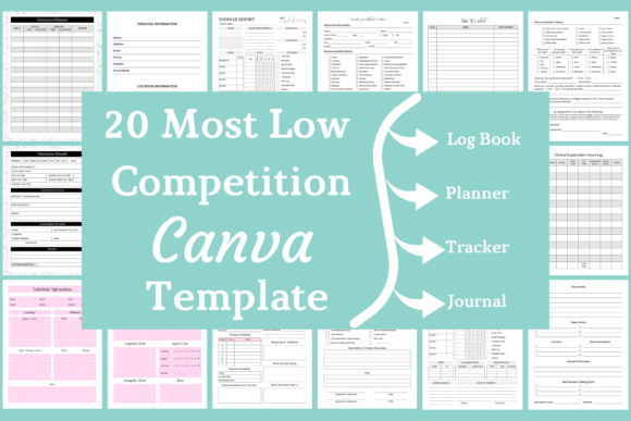 20 Most Low Competition Canva Template Graphic KDP Interiors By Interior Creative