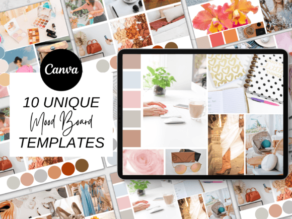 Mood Board Templates for Canva Graphic Graphic Templates By JillECreative