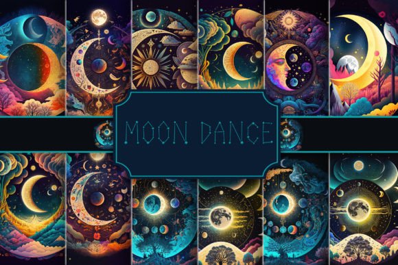 Moon Dance Mystical Backgrounds Graphic Backgrounds By Fun Digital