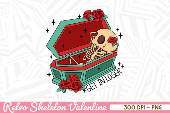 Loser Get in Skeleton Retro Valentine Graphic Crafts By Zanynoti