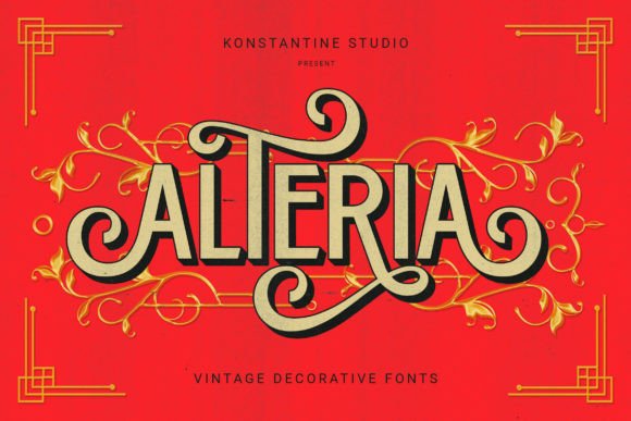 Alteria Display Font By konstantinestudio