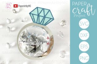 Engagement Ring Candy Holder Dome Graphic 3D SVG By paperart.bymc 3