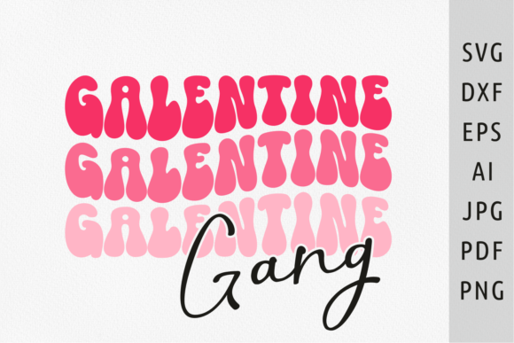Galentine Gang Svg Bestie Valentine Svg Graphic T-shirt Designs By Julia's digital designs