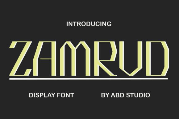Zamrud Display Font By ABDStudio