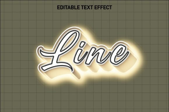 Line Editable Text Effect Graphic Layer Styles By novian.pitulas