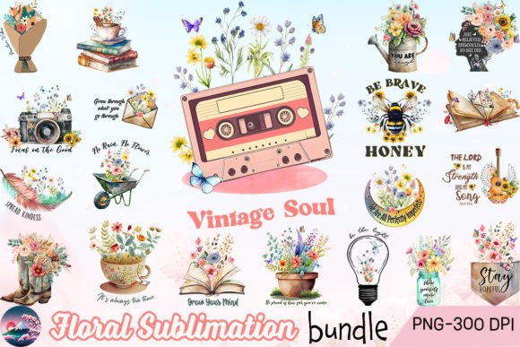 Floral Sublimation Bundle Graphic Crafts By Cherry Blossom