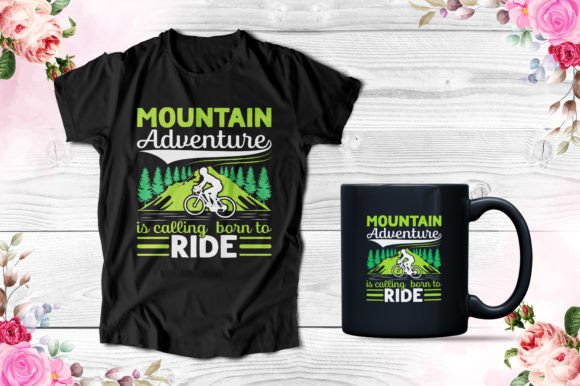 Mountain Ride T-shirt Design Template Graphic T-shirt Designs By DesignerClan