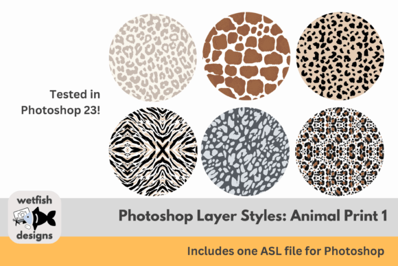 Animal Print Photoshop Layer Styles 1 Illustration Layer Styles Par Wetfish Designs