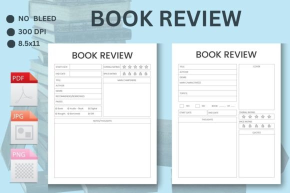 Book Review Printable – KDP Interior Graphic KDP Interiors By armanmojumdar49