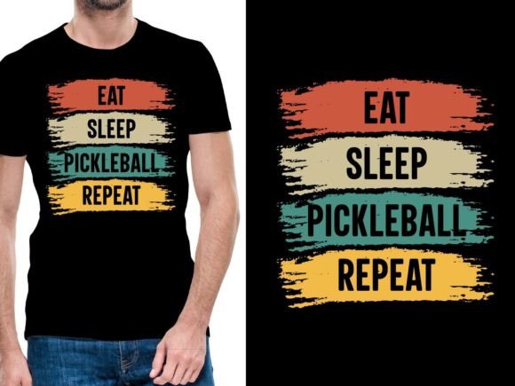Eat Sleep Pickleball Repeat Graphic Illustrations By ui.sahirsulaiman