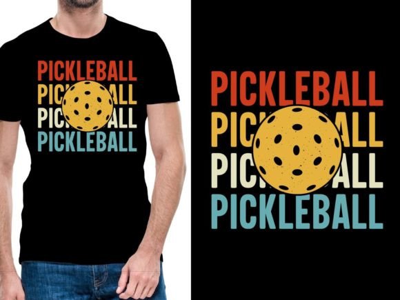 Pickleball Graphic T-shirt Designs By ui.sahirsulaiman