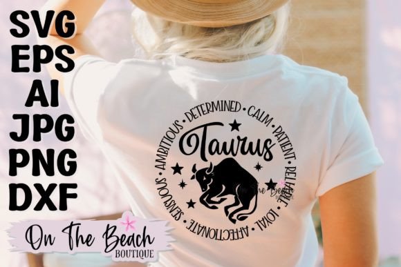 Taurus SVG PNG Zodiac SVG Cutting Grafika Projekty Koszulek Przez On The Beach Boutique