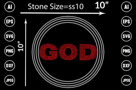 God Rhinestone Design Graphic T-shirt Designs By TRANSFORM20