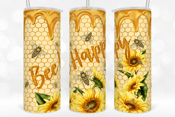 20Oz Bee Tumbler Wrap Sublimation Design Graphic Crafts By TINTIN Design