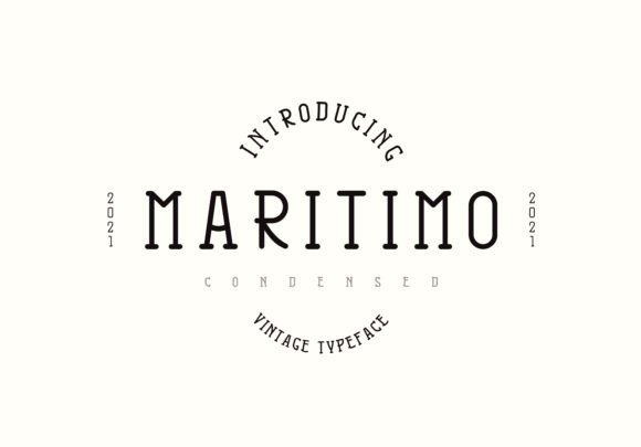 Font Maritimo - Typeface Serif Condensed Graphic Web Elements By Design crew