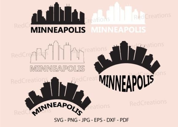 Skyline Minneapolis Svg, Skyline City Gráfico Manualidades Por RedCreations