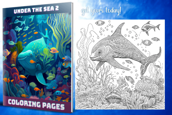 Under the Sea Life Coloring Book Graphic Coloring Pages & Books By malachipatzan