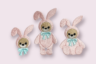 Bear Dressed As a Rabbit Teddy Bears Embroidery Design By embroidery fragola 1