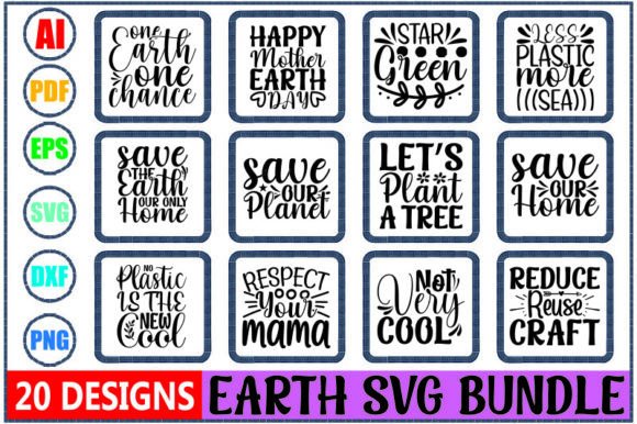 Earth Svg Bundle Graphic Crafts By DesignShop24
