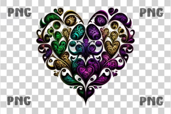Mardi Gras Love Heart Png Graphic Crafts By Digital Delicacy