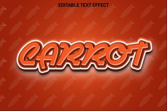 Carrot Editable Text Effect Grafik Layer-Stile Von novian.pitulas
