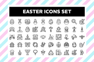 Easter Outline Icons Gráfico Iconos Por larsonline 2