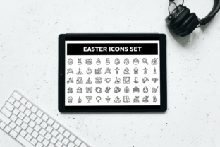 Easter Outline Icons Gráfico Iconos Por larsonline 3