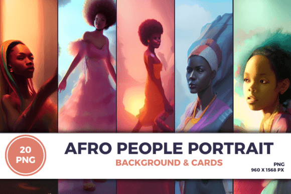 Afro People Portrait Tribu Illustrations Graphic Backgrounds By Markicha Art
